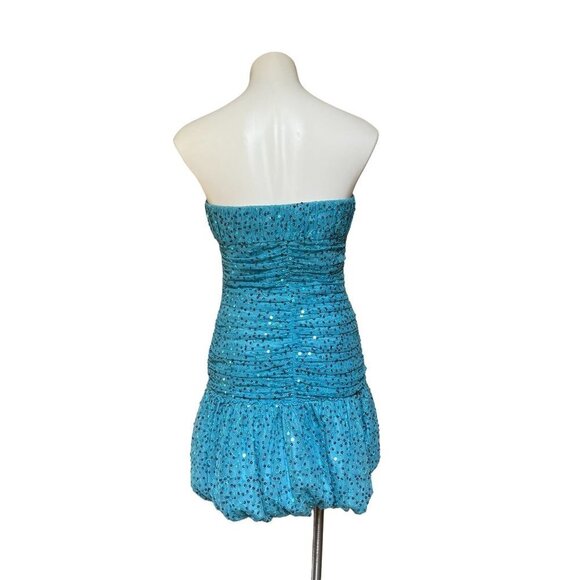 Betsey Johnson Punk Princess Blue Sequin Soutache Mermaid Dress Size 10 MEDIUM - Picture 5 of 10